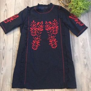 Shein Embroidered Tunic Dress